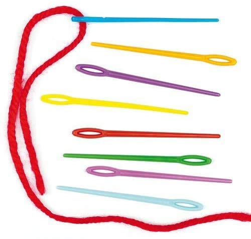 100 Pieces Colorful Plastic Sewing Needles, 7CM Length, Large Eye 2mm x 15 mm, Blunt Needles, Learning Needles, Plastic Yarn Needles, Safety Lacing Needles, Safety Needles for Kids, Darning Needles - NewNest Australia