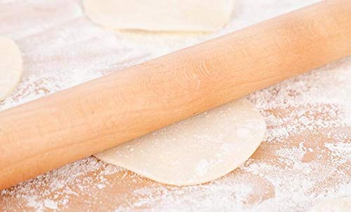 NewNest Australia - VNDEFUL 2PCS Solid Wood Rolling Pin Kitchen Baking Tool and Dough Stick Hand Rolling Pin Dumpling Wrappers 