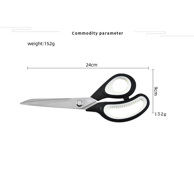 JISTL Craft Scissors Sharp Blades Fabric Scissors Rubber Soft Grip Handle Multipurpose Scissors Suitable for Sewing/Arts/Crafts/Office/School and Home (Grey 1Pcs) Grey 1Pcs - NewNest Australia