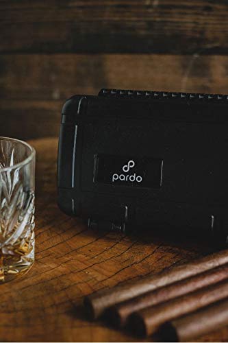 Pardo Cigar Travel Humidor Case 15 Count - Waterproof, Rugged, Crushproof - Black - Holds up to 15 - NewNest Australia