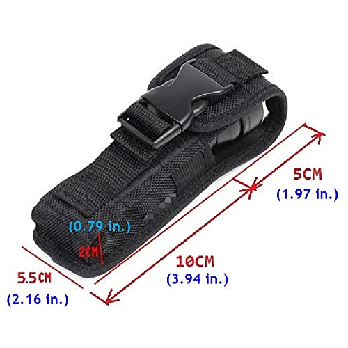 Pack of 2 Holsters Flashlight Buckle Pouch Holster Stretch Nylon Handheld LED Flashlight Belt Carry Case Duty Holder - NewNest Australia