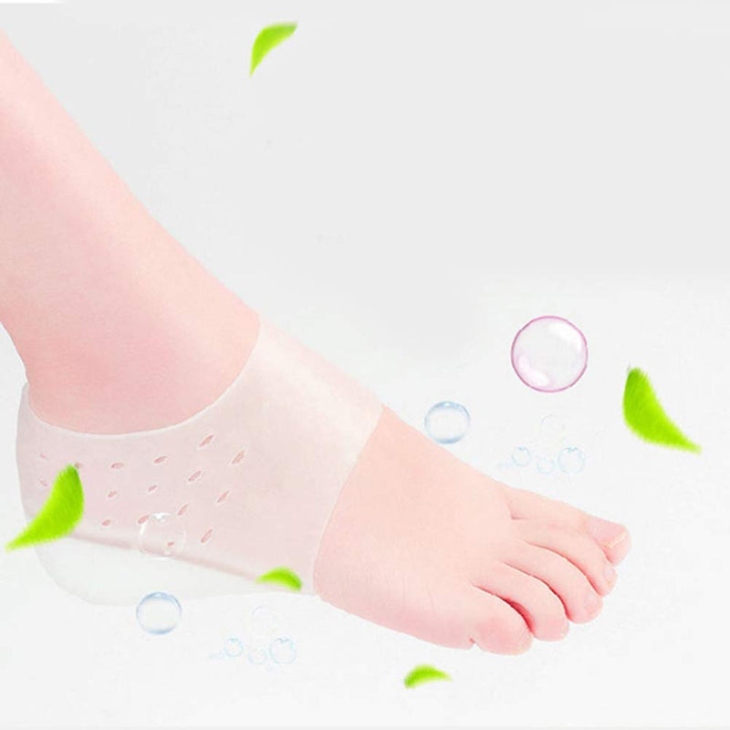 SUPVOX Silicone Raised Insoles Heel Protector Gel Cushion Heel Spur Raise Heel Cushion Heel Sock Foot Care for Women Men 1 Pair (4.5 cm) 4.5 cm - NewNest Australia