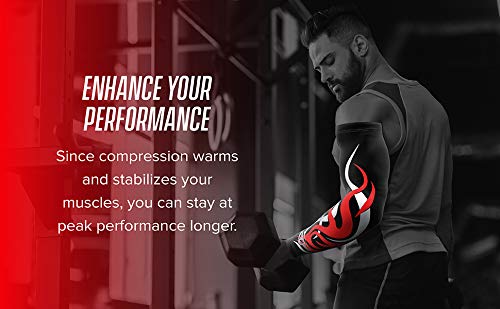 Sports Compression Arm Sleeves Baseball Basketball Shooter Youth & Adult Size Red Camo YL - NewNest Australia