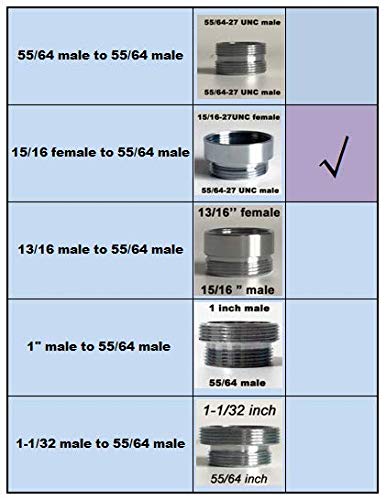 MISSMIN Faucet Aerator adapter 15/16 Female to 55/64 Male Convertor - NewNest Australia