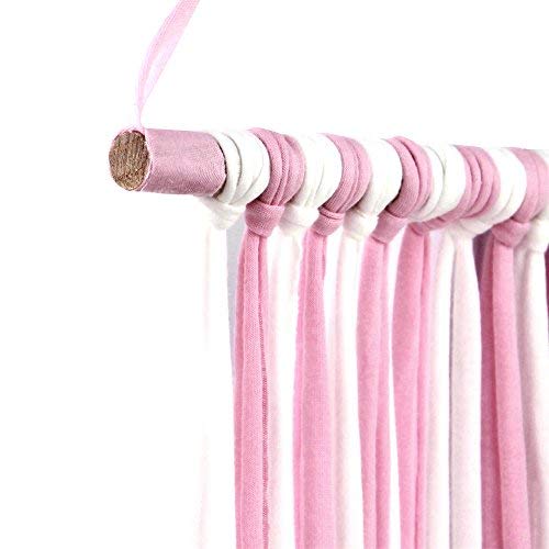 QtGirl Baby Girls Hair Bow Holder 30" Long Bow Hanger Hair Clips Storage Organizer(Pink+White) Pink+White - NewNest Australia