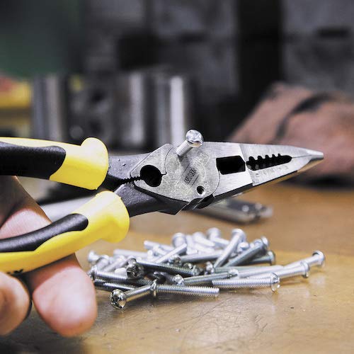 Klein Tools J207-8CR Needle Nose Pliers are All-Purpose Linesman Pliers for Crimping, Looping, Cutting, Stripping, Crimping, Shearing Crimper - NewNest Australia