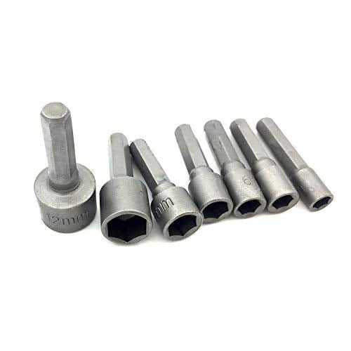 PANOVOS 14pcs Power Nuts Driver Drill Bit Tools Set Metric Socket Wrench Screw 1/4'' Driver Hex Keys - NewNest Australia