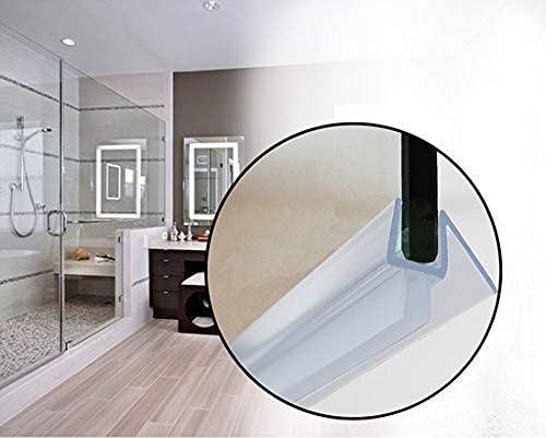 2-Pack Butecare Frameless Shower Door Bottom Seal – Stop Shower Leaks and Create a Water Barrier (1/2” x 39”) 1/2'' Bottom - NewNest Australia