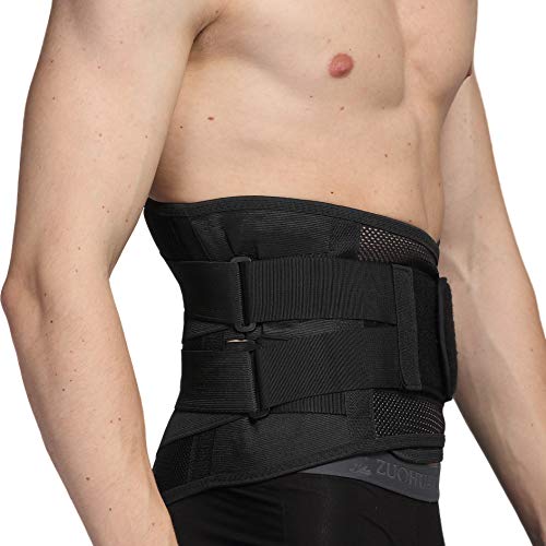 Neotech Care Adjustable Back Support With Double Adjustment Straps - Lumbar Area & Lower Back - Breathable & Lightweight Material - Wide Support - Posture - Black (M) - NewNest Australia