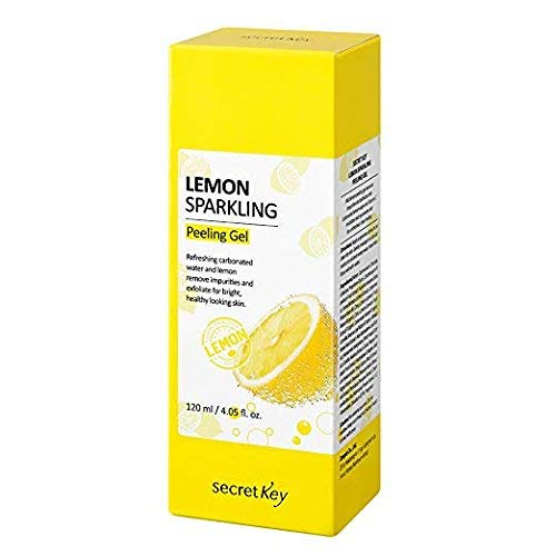 SECRET KEY Lemon Sparkling Peeling Gel 4.05 fl.0z.(120ml) - Lemon Water and Sparkling Water Skin Purifying Exfoliater, Removes Dead Cells, Sebum Clear Pore Care, Soothing & Refreshing - NewNest Australia