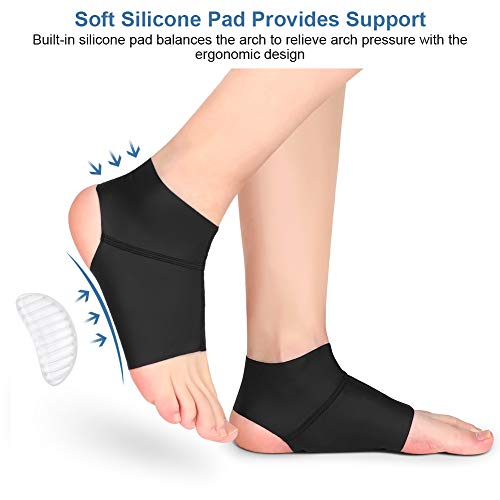 Ankle Brace with Arch Support, Arch Support Compression Ankle Arch Brace with Gel Pads for Plantar Fasciitis, Heel Spurs, Foot Pain, Flat Arches, Pain Relief (1 Pair) - NewNest Australia