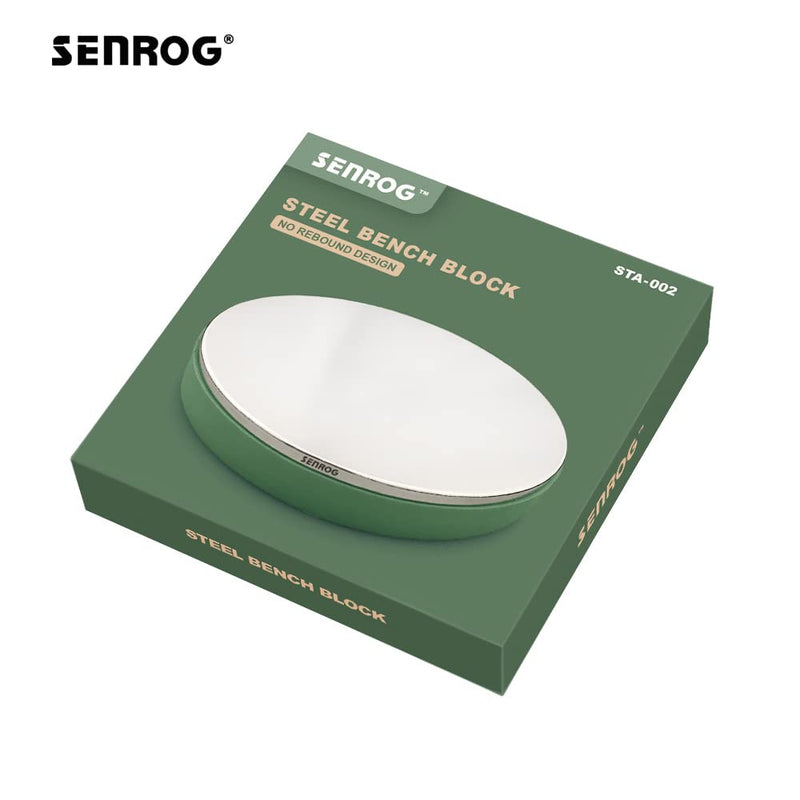 Senrog Metal Bench Block for Jewelry Stamping Making (No Rebound),Size:Dia.:3 Inch (76mm) and Height: 9/16 Inch (14mm),Steel Bench Block Made of Alloy Steel, Mirror Surface and Chrome-Plating - NewNest Australia