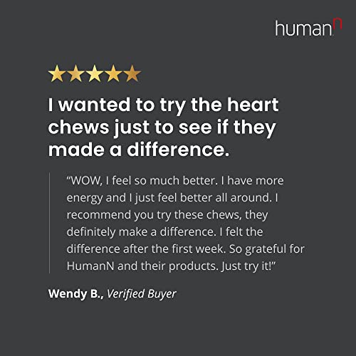 HumanN SuperBeets Heart Chews - Nitric Oxide Production for Daily Blood Pressure Support & Circulation - Grape Seed Extract & Non-GMO Beet Energy Chews - Pomegranate Berry Flavor, 60 Count - NewNest Australia