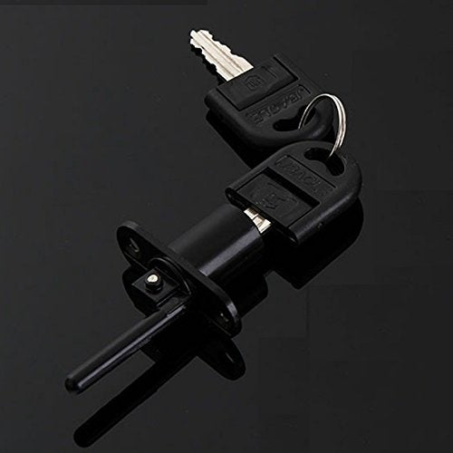 4 Pcs - Zinc Alloy Drawer Lock Desk Wardrobe Furniture Cabinet Locker Showcase with 8 Same Key 16mm (Black) - NewNest Australia