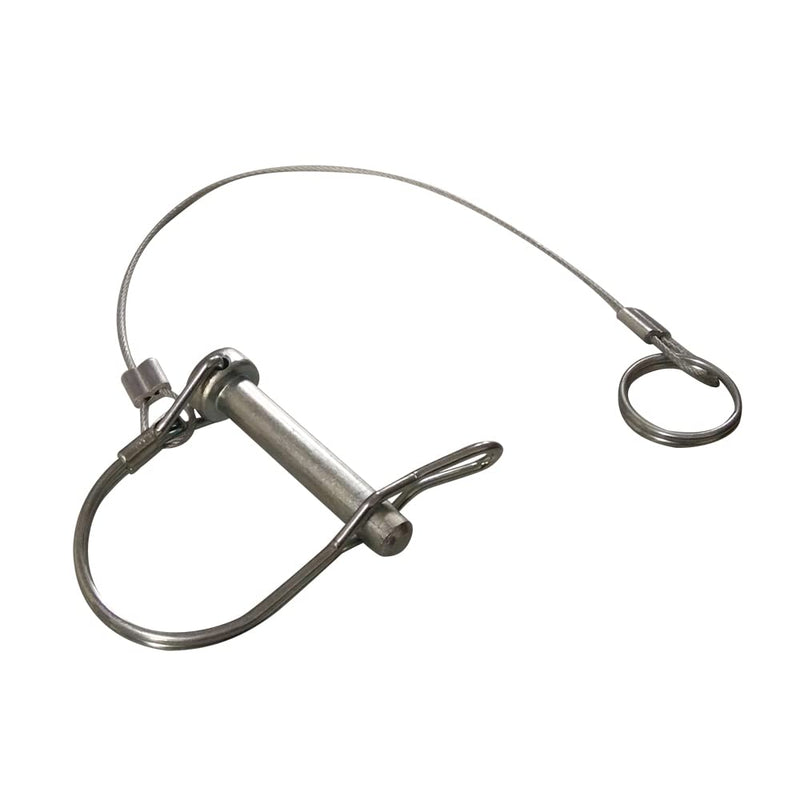 10Pcs Trailer Coupler Pin, 5/16-Inch Diameter x 1-3/4-Inch Long Prevents Loss, Plastic Coating Tether, Length 11-1/2" with Steel Quick Release Ring - NewNest Australia
