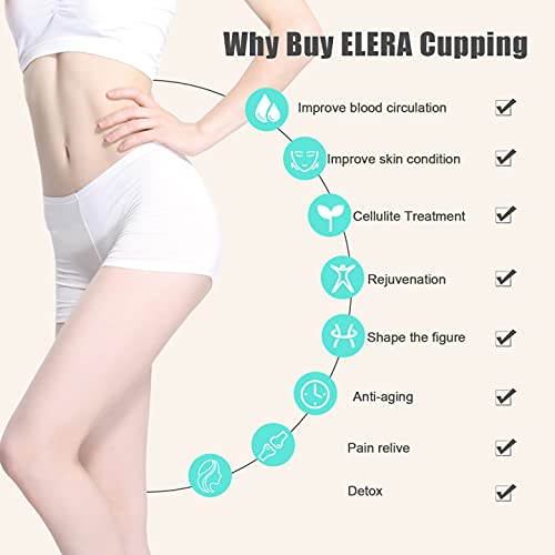 Silicone Massage Cupping Therapy Sets, ELERA Professional Chinese Massage Cups Tools for Joint Pain Relief, Massage Body (7 Cups) 7 Cups(S Size*3, M Size*2, L Size*2) - NewNest Australia