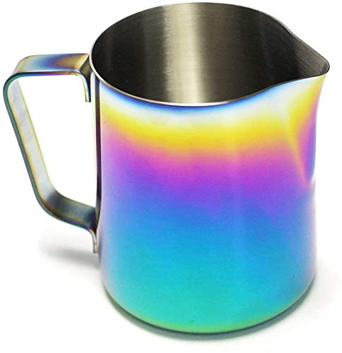 POEFT 600ML Stainless Steel Milk Frothing Pitcher Plated,Espresso Milk Frothing Pitcher Coffee jug, Latte Art Cup - Color Plating 3# 600ml - NewNest Australia