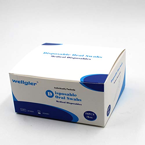 Disposable Oral Care Swabs Tooth Cleaning Mouth Swabs (50pcs blue) Ridge design blue 50 - NewNest Australia