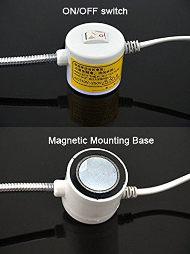 Bonlux LED Sewing Machine Light Working Gooseneck Lamp 30 LEDs, with Magnetic Mounting Base for Home or Sewing Machine (30 LEDs) 2W Grey - NewNest Australia