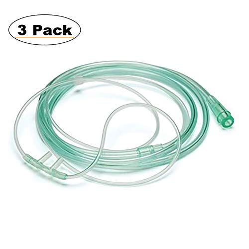 HD HOUDELL High-Flow Soft Nasal Oxygen turbing, Standard Connector 7 Feet, Green Tubing - 3 Pack 7 Foot (Pack of 3) - NewNest Australia