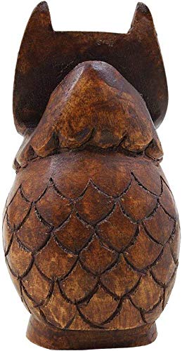 NewNest Australia - S.B.ARTS Wooden Handcrafted Owl Shaped Specs Holder-Classic Holder-Round Base-Eyeware Retainer-Eyeglass Spectacle Specs Holder–Spec Stand-Optical Glass Accessories-Display Stand 