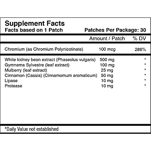 Patch Aid Carb Neutralizer - 30 Daily Topical Patches. 100% Natural & Vegan. Allergy & Filler Free. High Absorption and More bioavailable. Suitable for Sensitive stomachs & bariatric. - NewNest Australia