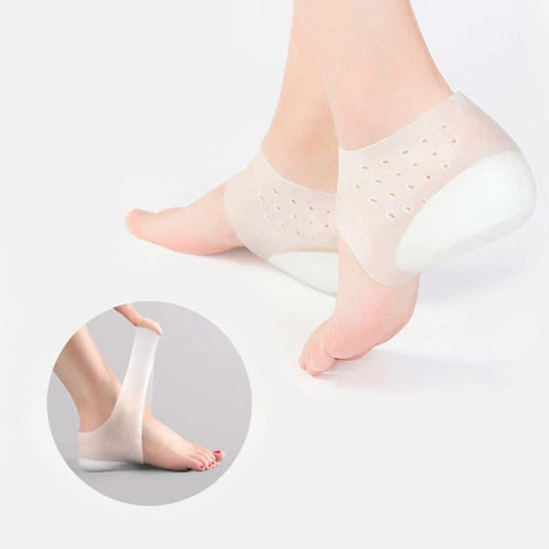 SUPVOX Silicone Raised Insoles Heel Protector Gel Cushion Heel Spur Raise Heel Cushion Heel Sock Foot Care for Women Men 1 Pair (4.5 cm) 4.5 cm - NewNest Australia