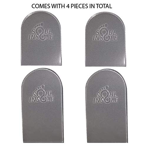 Soul Insole Heel Lift Inserts for Women and Men - 4 pcs Stackable Gel Heel Cushions – Premium Heel Lifts for Leg Length Discrepancy – Washable and Reusable Pads, Easy Application – (Large) Large: UK Women 10.5+ | UK Men 9.5+ | EU: 42.5+ - NewNest Australia