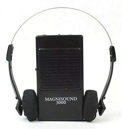 Magnisound 3000 Amplifier Device, Personal Sound/Voice Enhancer, Hearing Aid Listening Assistance Megaphone, TV/Audio Booster - with 15Ft Cable Included (Black) - NewNest Australia