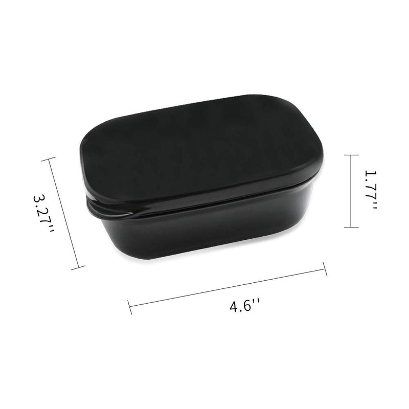 TANCANO Soap Dish Soap Box Soap Holder 2 Pack Soap Container for Shower, Waterproof Portable Soap Case Tray for Traveling, Car, Home, Outdoor, Camping, Gym (Black) Black - NewNest Australia