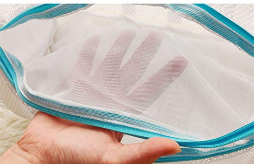 NewNest Australia - DurReus Mesh Laundry Bag Men Canvas Shoes Sneakers Trainers Washing in Washer Dryer Sturdy Women Delicates Lingerie Bra Wash Bags with Bumper Protectors Double Layer Zipper Rectangle Shoes Bag 