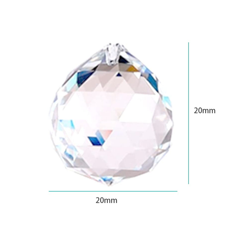 boinio 20pcs Clear 20mm Crystal Ball Prism Pendants Window Rainbow Maker Sun Catcher Ornament - NewNest Australia