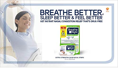 Breathe Right Extra Strength Drug-Free Nasal Strips for Nasal Congestion Relief, 72 Count - NewNest Australia