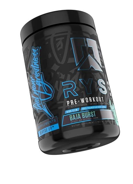 Ryse Blackout Pre-Workout | Ryse Up Supplements | Fuel Your Greatness™ | Energy, Endurance, Focus, Next Level Pump, Beta Alanine & NO3-T® Betaine Nitrate, 25 Servings (Baja Burst) Baja Burst - NewNest Australia