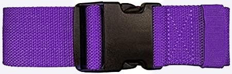 Gait Belt with Plastic Buckle by LiftAid - Transfer and Walking Aid with Belt Loop Holder for Assisting Therapist, Nurse, Home Care - 60"L x 2"W (Purple) Purple - NewNest Australia