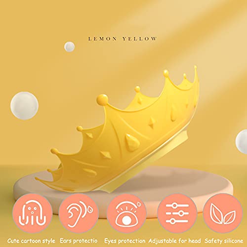FUSACONY Baby Shower Cap Shield, Shower Cap for Kids, Visor Hat for Eye and Ear Protection for 0-9 Years Old Children, Cute Crown Shape Makes the Baby Bath More Fun (2 Pack) 2 Pack - NewNest Australia