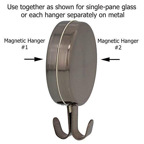 NewNest Australia - Attract Magnetic Wreath Hanger – 2-Pc Set, Oil-Rubbed Bronze 