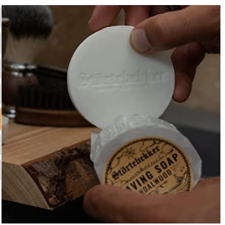 Störtebekker® Premium Shaving Soap Trial Set - Sandalwood, Coconut, Mint, Aloe Vera - Handmade - Perfect for shaving with a safety razor and razor - Vegan shaving soaps for women and men - 70g - NewNest Australia