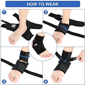 Ankle Brace, Breathable Adjustable Compression Foot Drop Ankle Brace Support Stabilizer - Fix and Protect the Ankle - Helps Recover from Ankle Sprain Strain Arthritis Achilles Pain - NewNest Australia