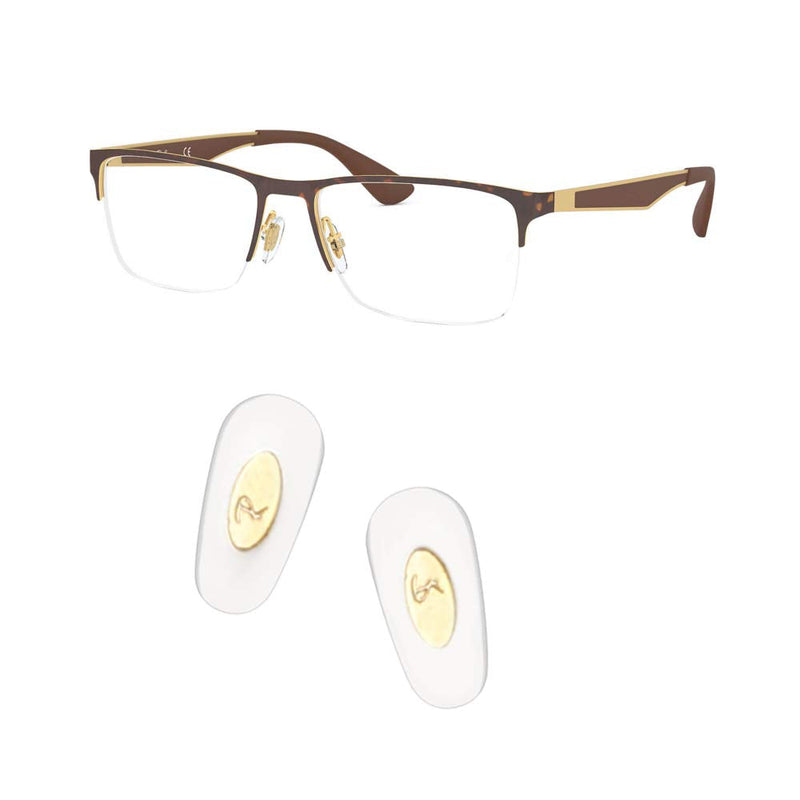 Oak&ban Replacement Clip-in Nose Pads for Ray-Ban RB6335 Glasses Repair Kits, Bonus Cleaning Cloth (Gold) Gold - NewNest Australia