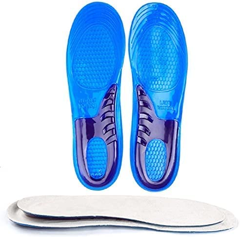 Unisex Orthotic Silicone Gel Shoes Insoles Shock Absorbing Full Length Pair of Boots & Sports Shoe Massaging Feet Shoe Inserts Comfortable Show Inserts (L (UK 9-12)) L (UK 9-12) - NewNest Australia