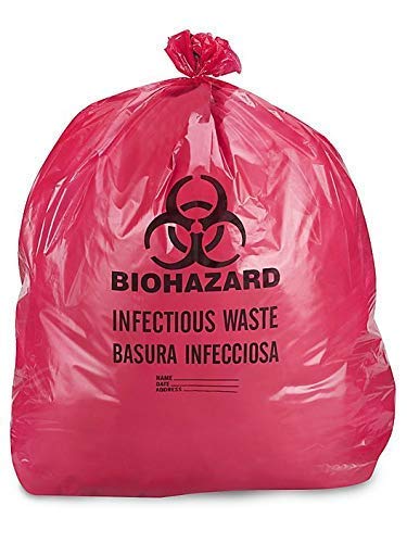 Comfort Axis Biohazard Infectious Waste Disposable Bag, 24 by 24 Inches, Pack of 50, Red - NewNest Australia