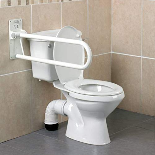 Homecraft Devon Deluxe Folding Support Rail, Bathroom Aid for Elderly, Handicapped, Disabled users, Bathroom Grab Bar for Stability and Control, Safety Handle and Rail for Lavatory and Bathroom 76 cm - NewNest Australia