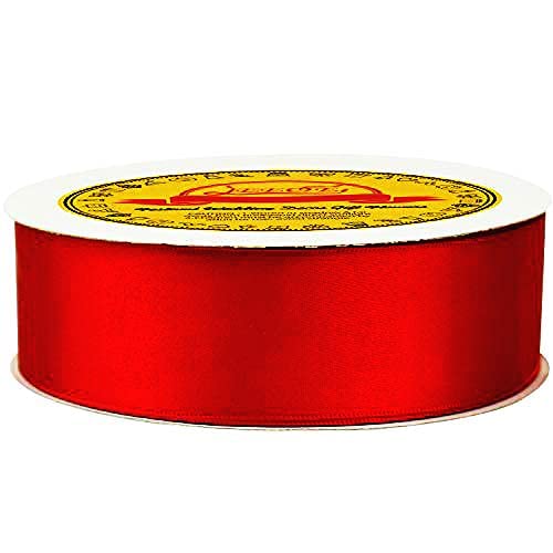 LEEQE Double Face Satin Ribbon 1-1/2" X 50 Yards Polyester Red Ribbon for Gift Wrapping Very Suitable for Weddings Party Hair Bow Invitation Decorations and MoreDecorations and More 1-1/2 INCH；50 Yards - NewNest Australia