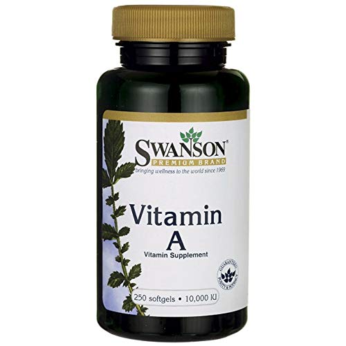 Swanson Immune Supportive Cod Liver Derived High Absorption Vitamin A 10000 Iu (3000 mcg RAE) Bone & Skin Health Vision Support 250 Softgels 250 Count (Pack of 1) - NewNest Australia