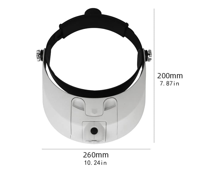Meichoon Magnifying Glasses Head Mount Magnifier Double Led Lights 1 X 1.5 X 2 X 2.5 X 3.5 X 5 Lenses Magnifier With Batteries For Reading Maintenance Inspection Welding Embroidery Uc41 - NewNest Australia