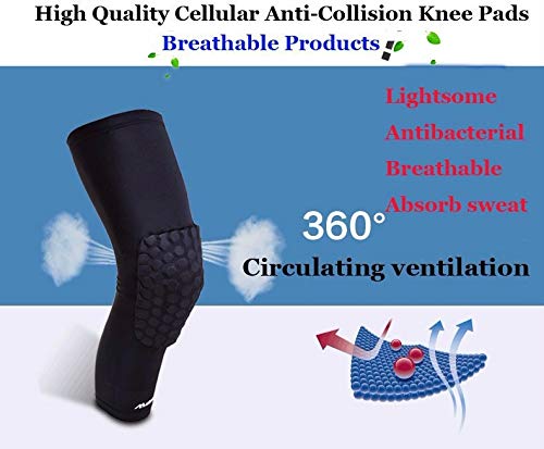 Breathable Basketball Shooting Sport Safety Kneepad Honeycomb Pad Bumper Brace Kneelet Protective Knee pads rodilleras Medium White - 1 Pair - NewNest Australia