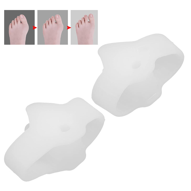 Silicone Toe Separator Made Of Soft Gel For Hallux Valgus Therapy, Prevention Of Pain And Relaxation Of The Feet, Two Toes, Bunion Correction For Bunion And Overlap Toe (White) - NewNest Australia