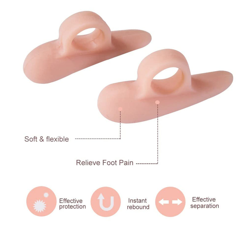 Pedimend Silicone Gel Hammer Toe Crest Pads - 4 Pieces | Claw Crooked Mallet Toes Props Straightener Corrector | Under Toe Support | Orthopedic Metatarsal Rings (Pink) Pink - NewNest Australia