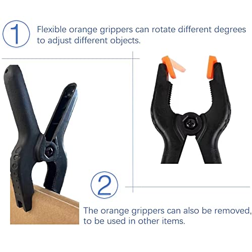 10 Packs of 3.5 inch Professional Plastic Small Spring Clamps Heavy Duty for Crafts or Plastic Clips and Backdrop Clips Clamps for Backdrop Stand,Photography, Home Improvement and so on - NewNest Australia